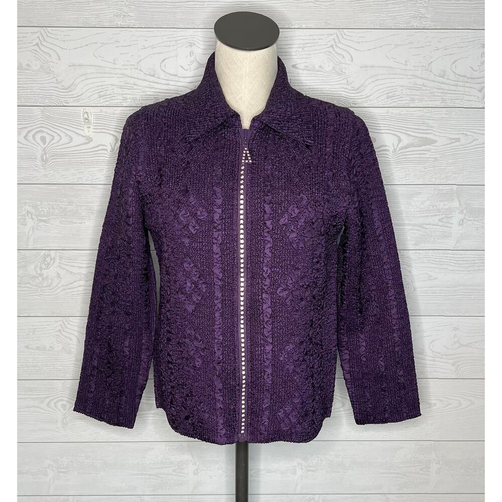 Magic It Fits Rhinestone Zipper Jacket size M/L - Picture 2 of 9